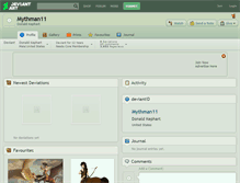 Tablet Screenshot of mythman11.deviantart.com