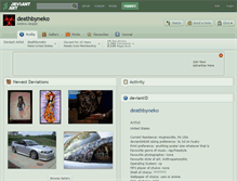 Tablet Screenshot of deathbyneko.deviantart.com