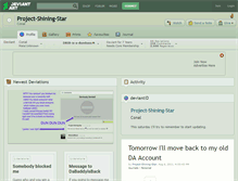 Tablet Screenshot of project-shining-star.deviantart.com