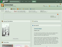 Tablet Screenshot of greenlinkplz.deviantart.com
