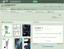 Tablet Screenshot of camilleartist132.deviantart.com