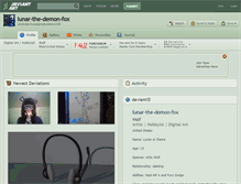 Tablet Screenshot of lunar-the-demon-fox.deviantart.com