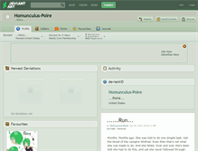 Tablet Screenshot of homunculus-poire.deviantart.com