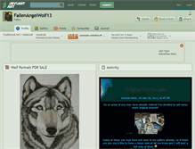 Tablet Screenshot of fallenangelwolf13.deviantart.com