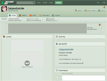 Tablet Screenshot of calypsosuicide.deviantart.com