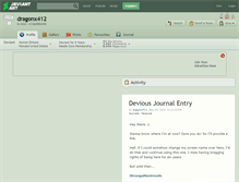 Tablet Screenshot of dragonx412.deviantart.com