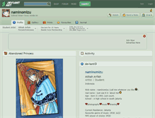 Tablet Screenshot of naminomizu.deviantart.com