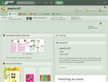 Tablet Screenshot of pikachu187.deviantart.com