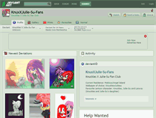 Tablet Screenshot of knuxxjulie-su-fans.deviantart.com