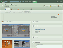 Tablet Screenshot of cinema4dtutorials.deviantart.com
