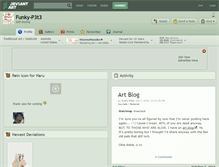 Tablet Screenshot of funky-p3t3.deviantart.com