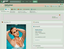 Tablet Screenshot of mattlanham.deviantart.com