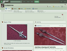 Tablet Screenshot of licataknives.deviantart.com