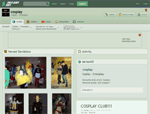 Tablet Screenshot of cosplay.deviantart.com