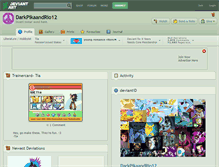 Tablet Screenshot of darkpikaandrio12.deviantart.com