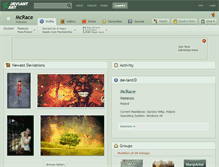 Tablet Screenshot of mcrace.deviantart.com