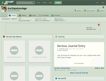 Tablet Screenshot of ducttapebondage.deviantart.com