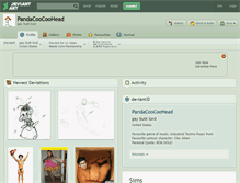 Tablet Screenshot of pandacoocoohead.deviantart.com