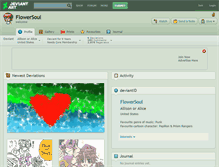 Tablet Screenshot of flowersoul.deviantart.com