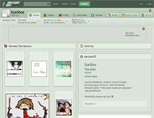 Tablet Screenshot of eyeslice.deviantart.com