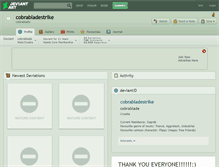 Tablet Screenshot of cobrabladestrike.deviantart.com
