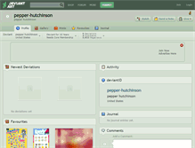 Tablet Screenshot of pepper-hutchinson.deviantart.com