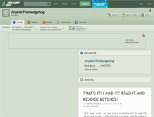 Tablet Screenshot of anjellethehedgehog.deviantart.com