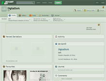 Tablet Screenshot of digitaldork.deviantart.com