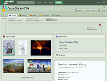 Tablet Screenshot of crazy-chicken-zilla.deviantart.com