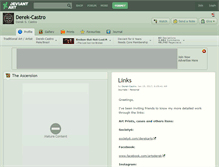 Tablet Screenshot of derek-castro.deviantart.com