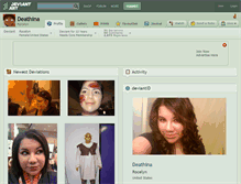 Tablet Screenshot of deathina.deviantart.com