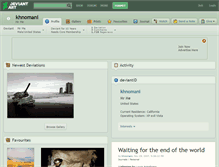 Tablet Screenshot of khnomani.deviantart.com
