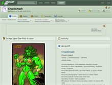 Tablet Screenshot of chucksmash.deviantart.com