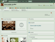 Tablet Screenshot of clown-under-my-bed.deviantart.com