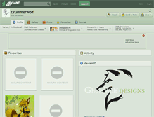 Tablet Screenshot of drummerwolf.deviantart.com