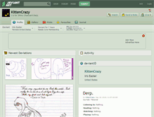 Tablet Screenshot of kittencrazy.deviantart.com