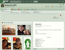 Tablet Screenshot of beatles-girl-9898.deviantart.com