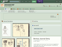 Tablet Screenshot of minusmischief.deviantart.com