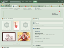 Tablet Screenshot of miamui.deviantart.com