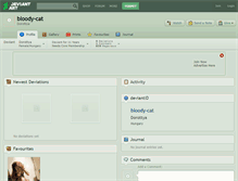 Tablet Screenshot of bloody-cat.deviantart.com