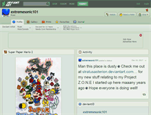 Tablet Screenshot of extremesonic101.deviantart.com