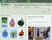 Tablet Screenshot of mcsaurus.deviantart.com