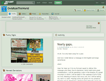 Tablet Screenshot of owlsrulethisworld.deviantart.com