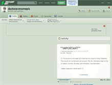 Tablet Screenshot of doctorawesomeplz.deviantart.com
