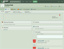 Tablet Screenshot of cowboyyoda.deviantart.com
