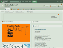 Tablet Screenshot of ninatheshadowwolf.deviantart.com
