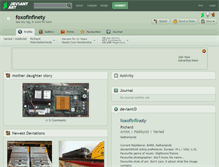 Tablet Screenshot of foxofinfinety.deviantart.com