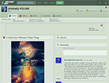 Tablet Screenshot of criminally-vulgar.deviantart.com