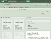 Tablet Screenshot of imposterzilla.deviantart.com