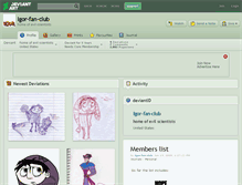 Tablet Screenshot of igor-fan-club.deviantart.com